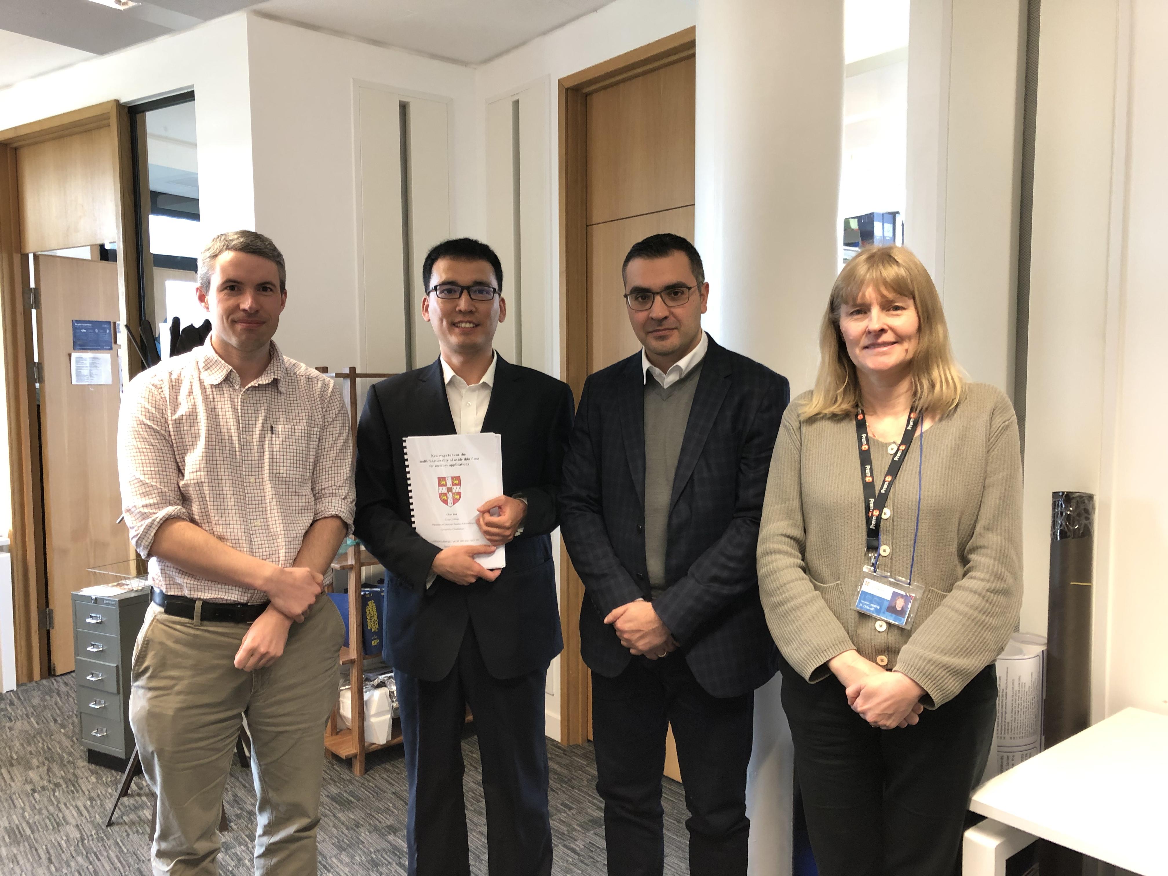Chao with the examiners and Prof Driscoll Chao Yun passed his PhD
